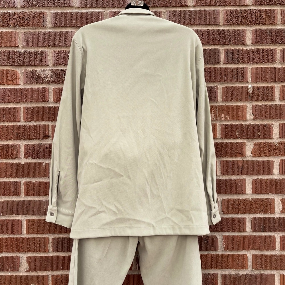 Alfred Dunner Sz 10 Sage Button down long sleeve top and Elastic waist pant set - Picture 2 of 8